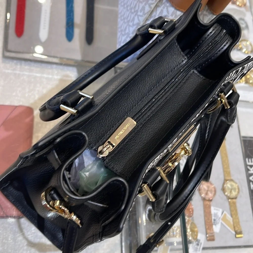 Michael Kors
Hamilton Small Satchel Leather
Color: Black Multi 
NWT - Picture 12 of 16